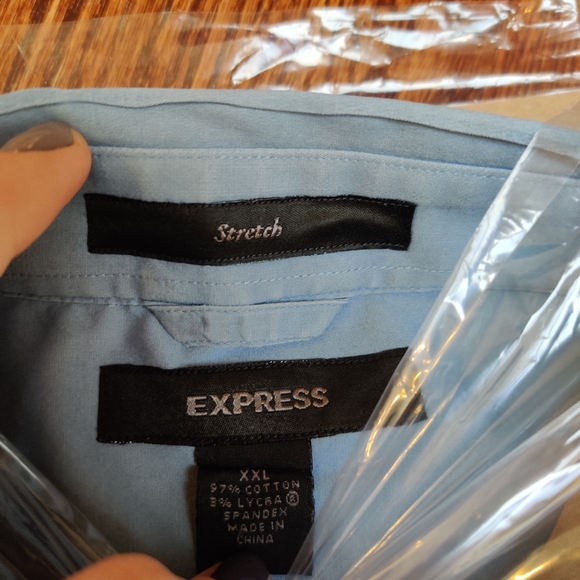 Stretch express short sleeve button down casual - Picture 6 of 8